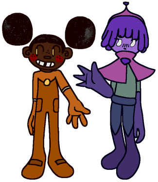 two of my orginal characters, designed to be easy to animate!
